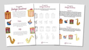 Vorschaubilder_Vintage Christmas Doodles