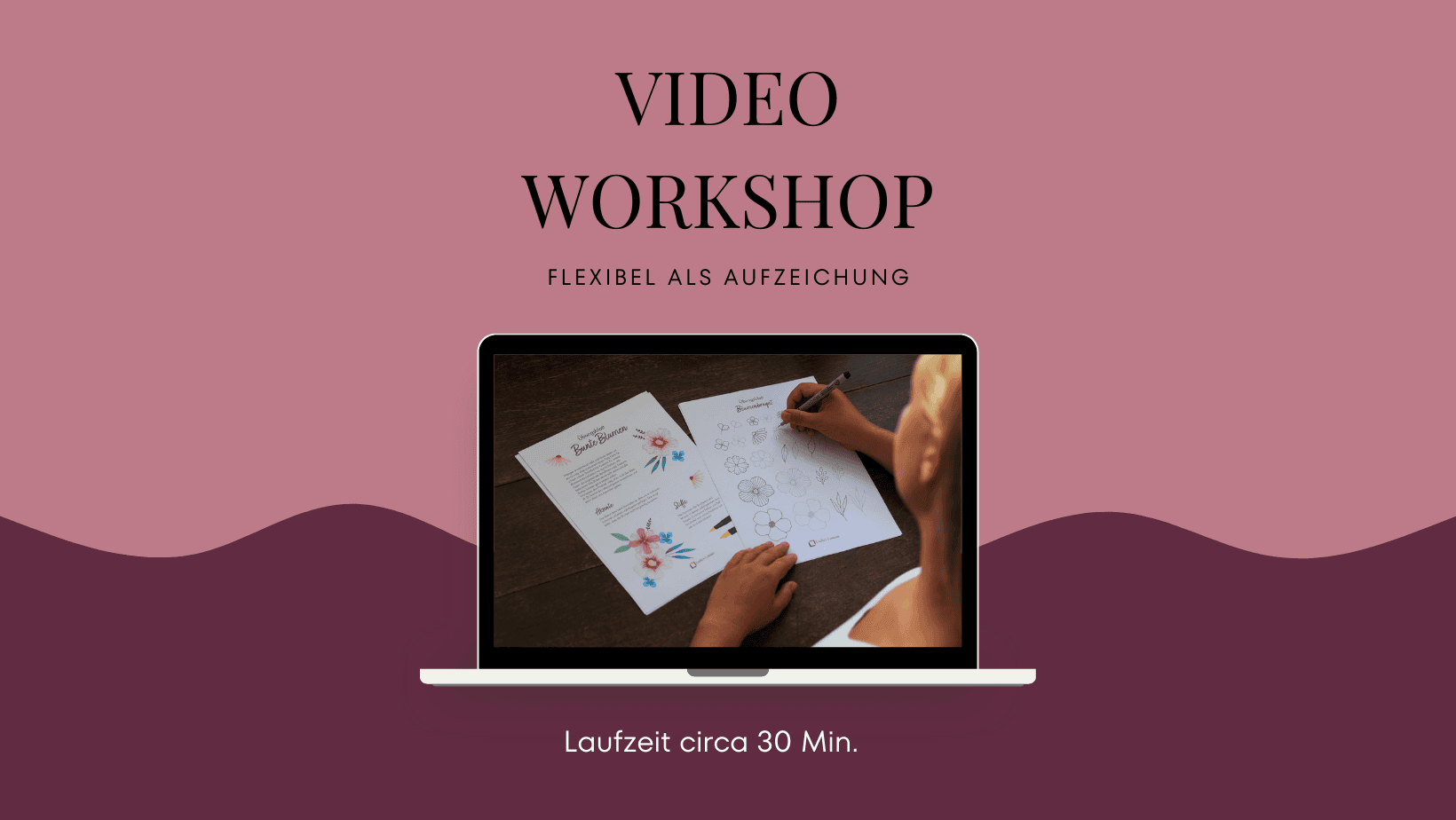 Natural Social Media Webinar Livestream Promotion Computer Mockup Instagram Post